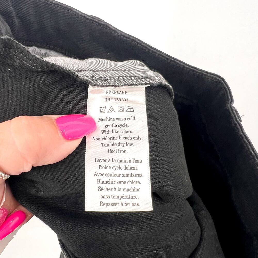 EVERLANE Women's The Utility Barrel Pants Size 10 TALL Black Cotton Twill NWT - Picture 13 of 14